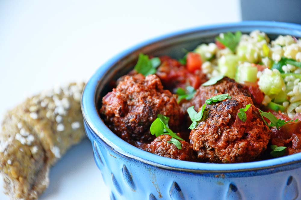 Moroccan meatballs in tomato sauce