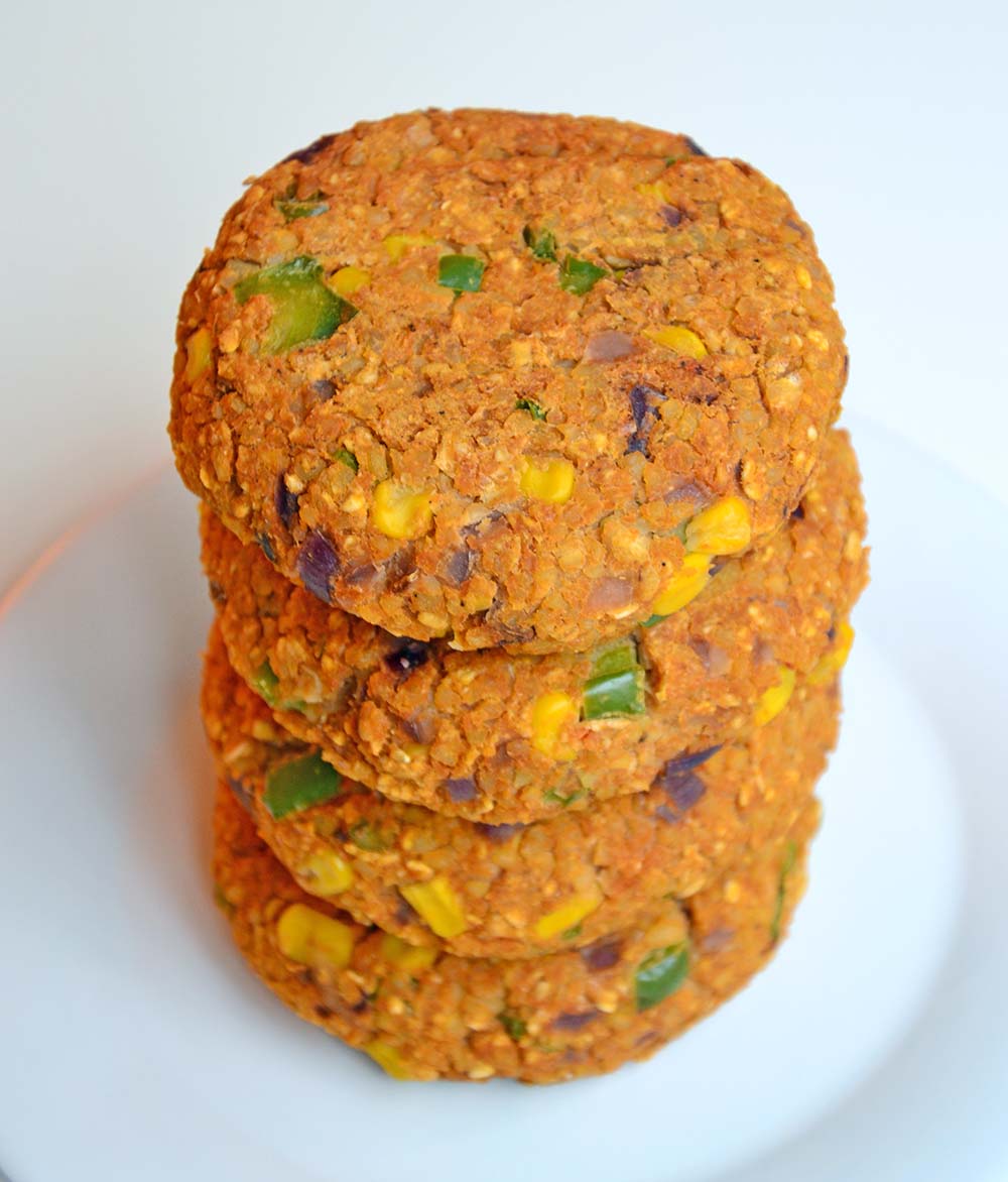 Vegetarburger med bønner og bulgur