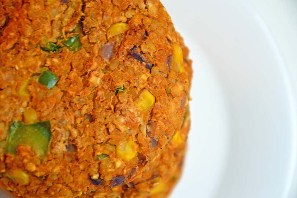 Vegetarburger med bønner og bulgur