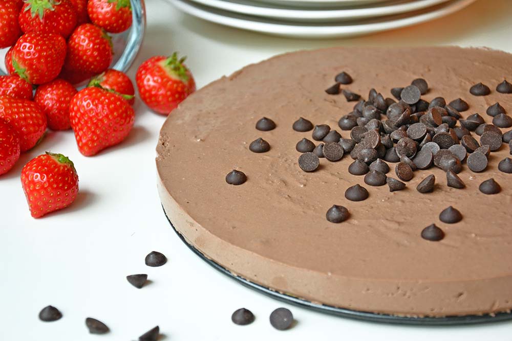 Healthy chocolate cheesecake