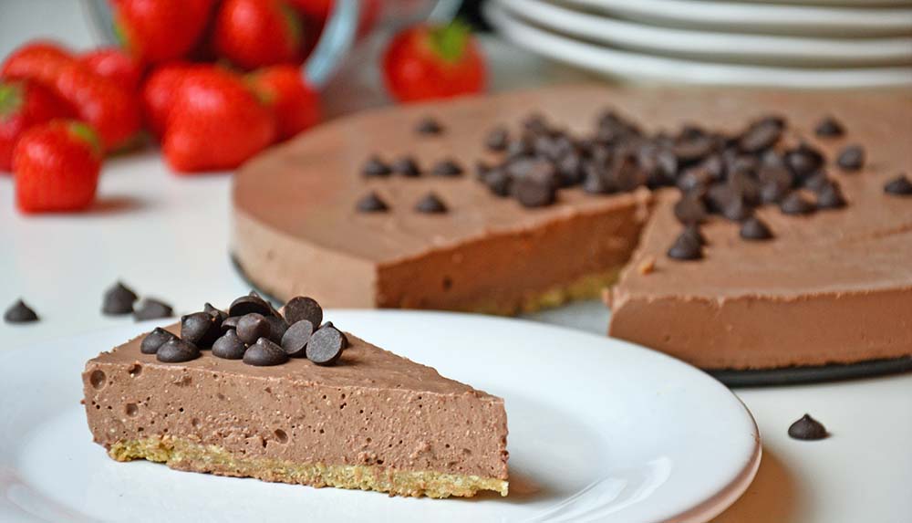 Healthy chocolate cheesecake