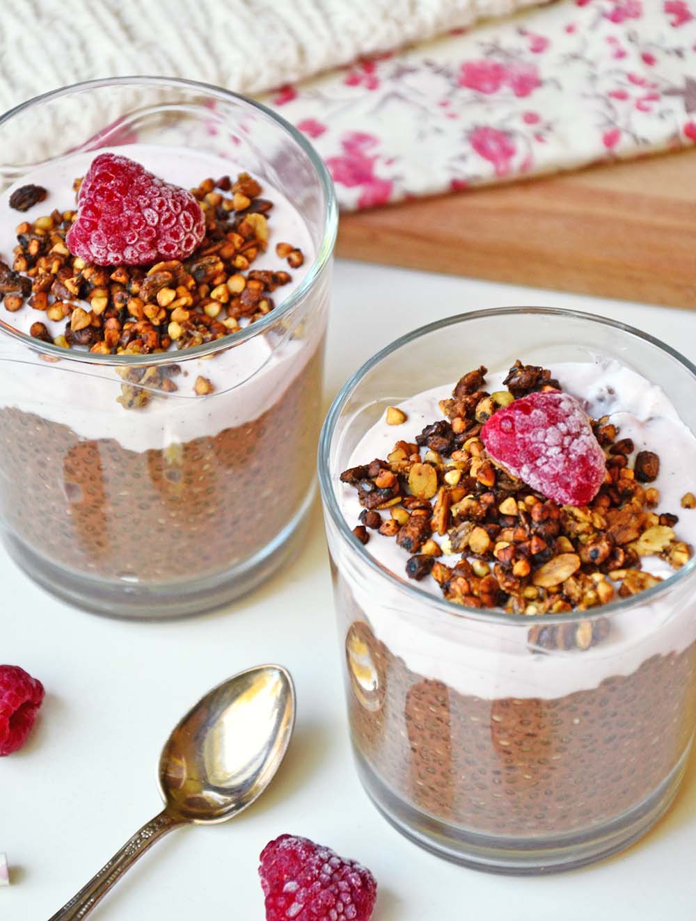 Spicy coffee and chocolate chia pudding 