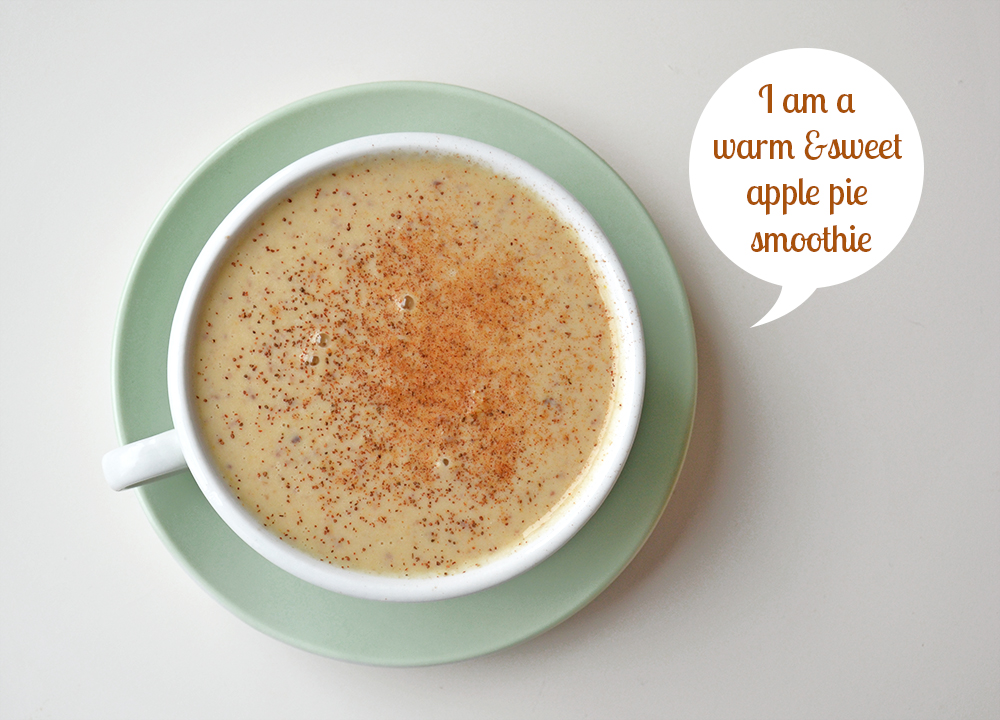Warm apple smoothie