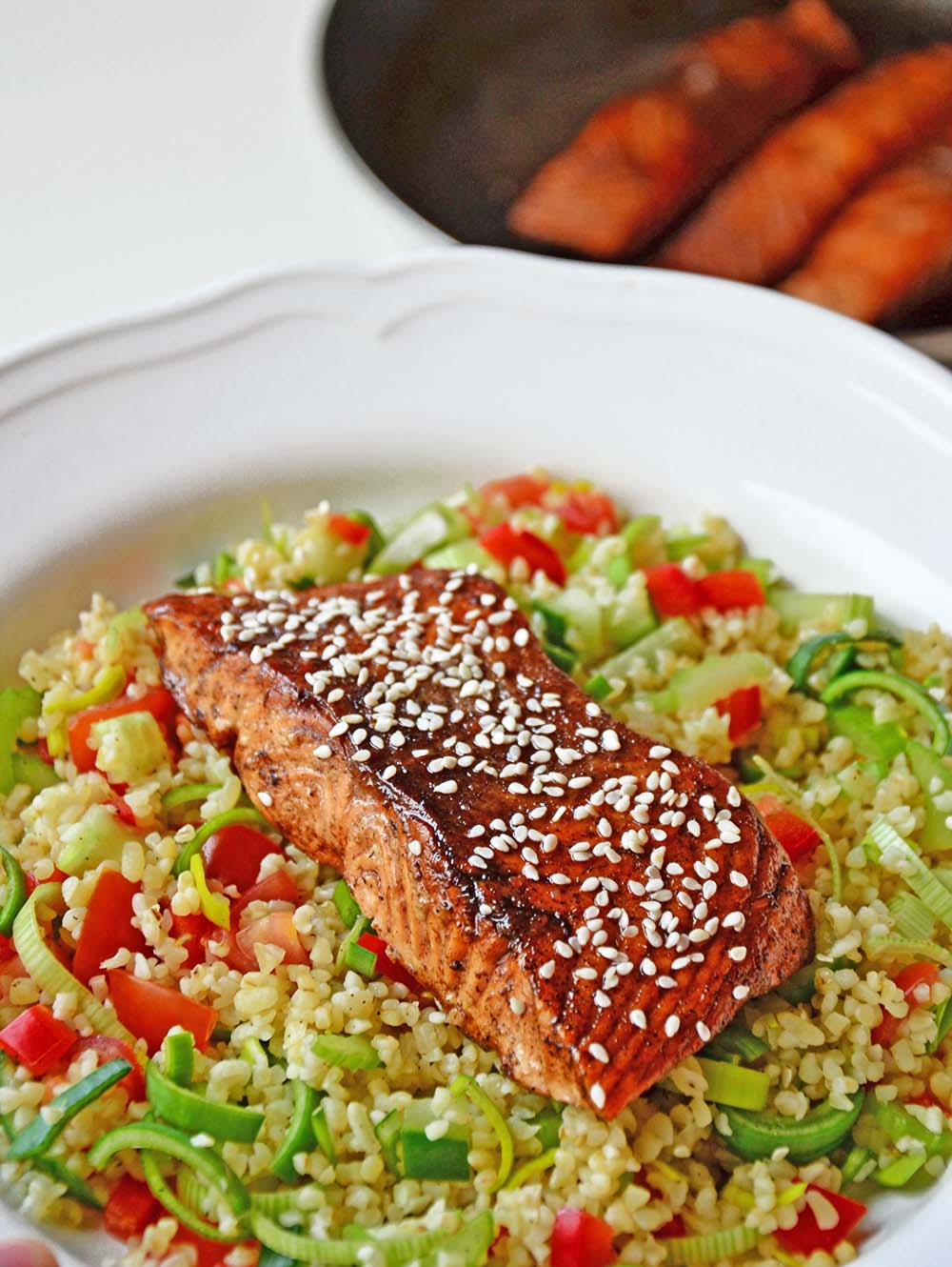 Balsamic honey salmon