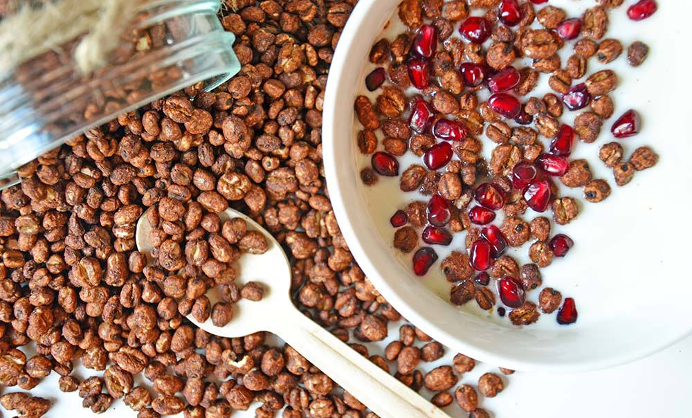 Puffet hvete med sjokolade