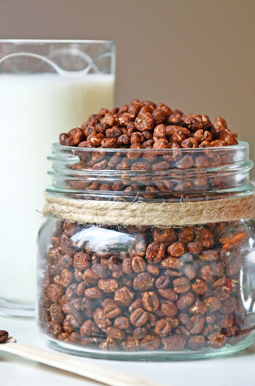 Puffet hvete med sjokolade