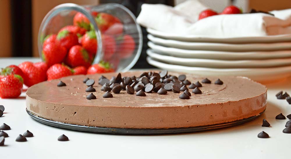 Healthy chocolate cheesecake