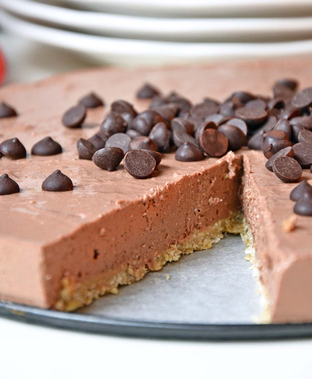 Healthy chocolate cheesecake