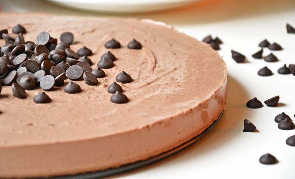 Healthy chocolate cheesecake