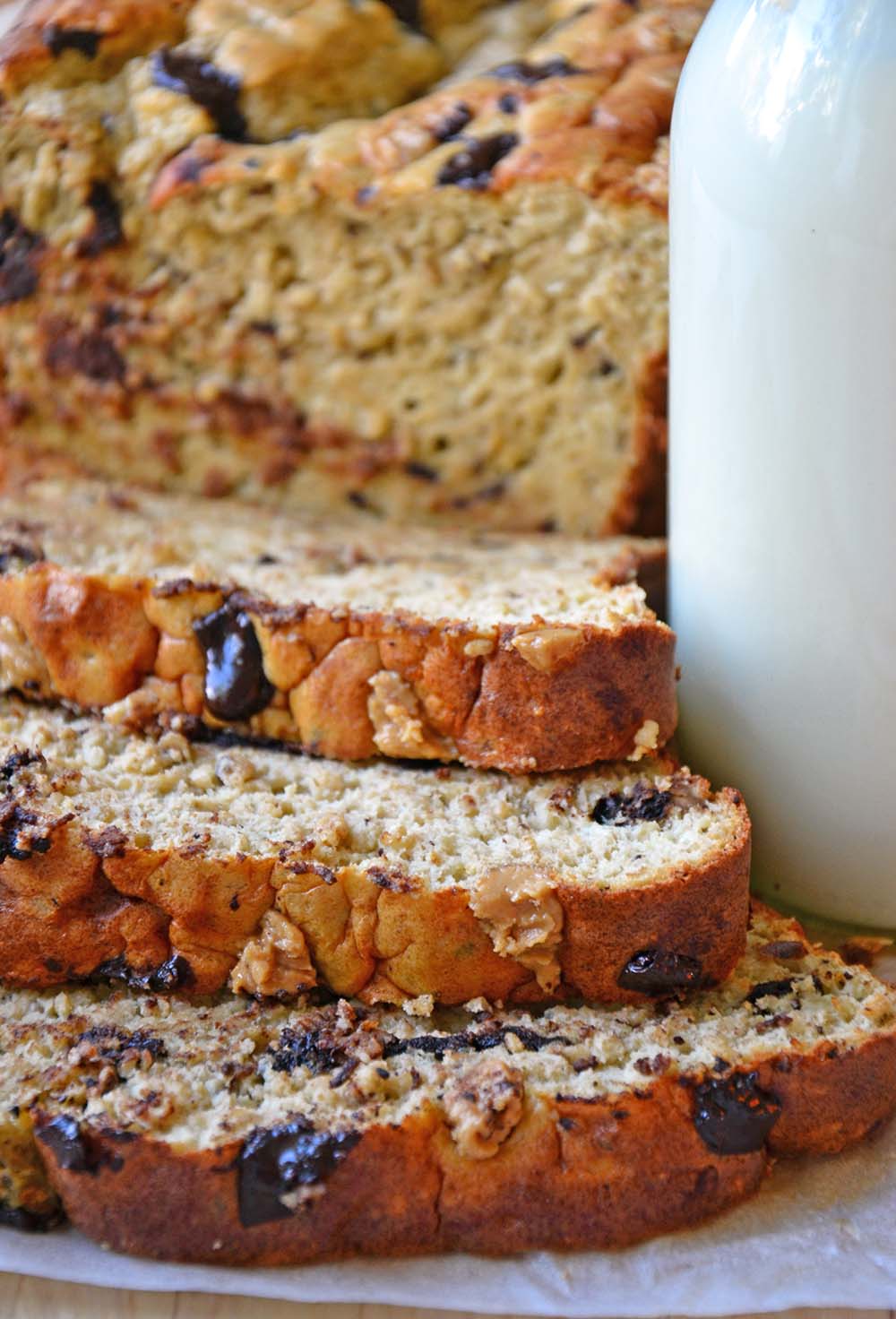 Chocolate chip peanut butter banana bread