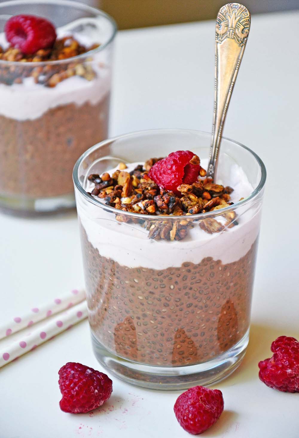 Spicy coffee and chocolate chia pudding 