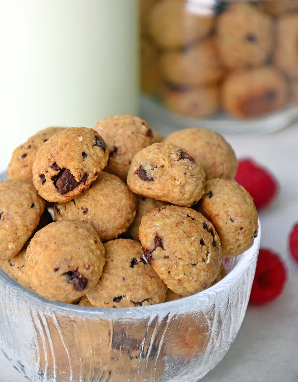 Oatmeal double chocolate chip cookie bites