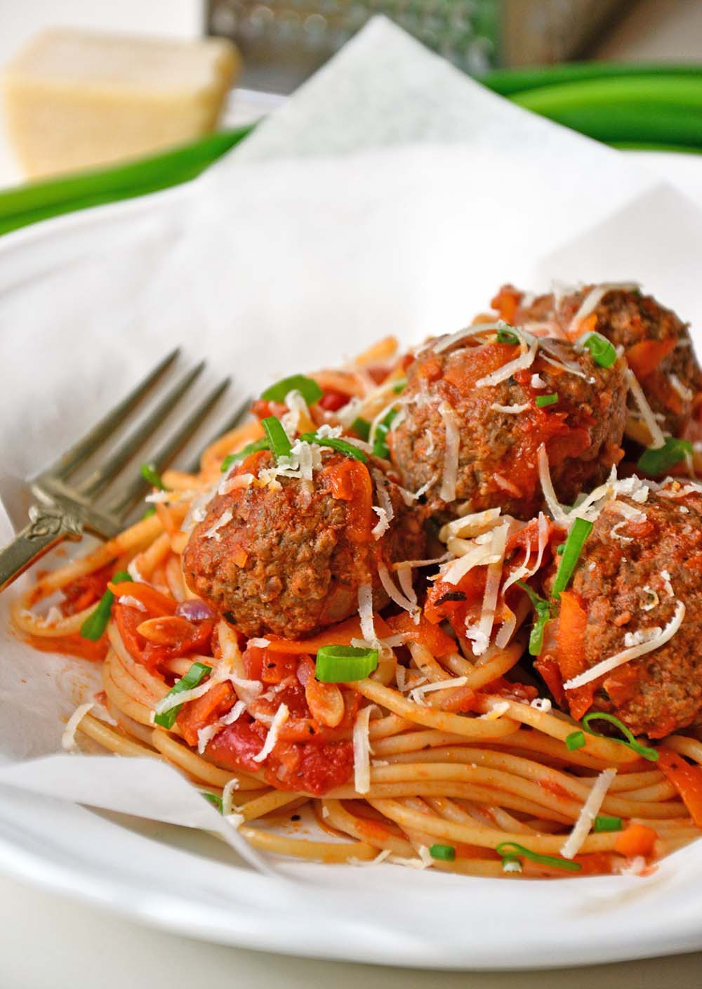 Spaghetti and meatballs