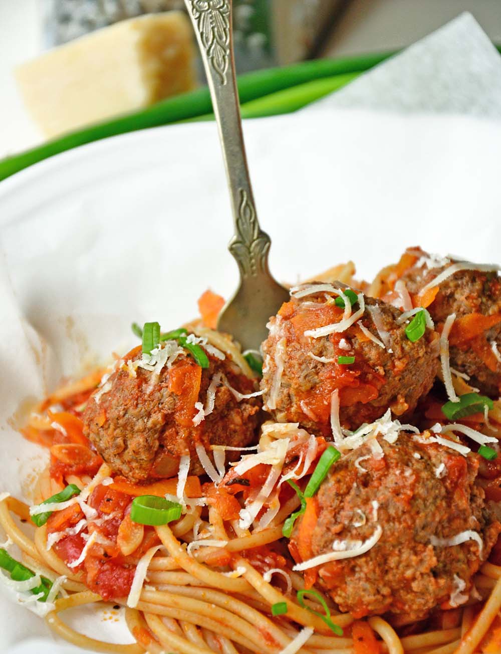 Spaghetti and meatballs