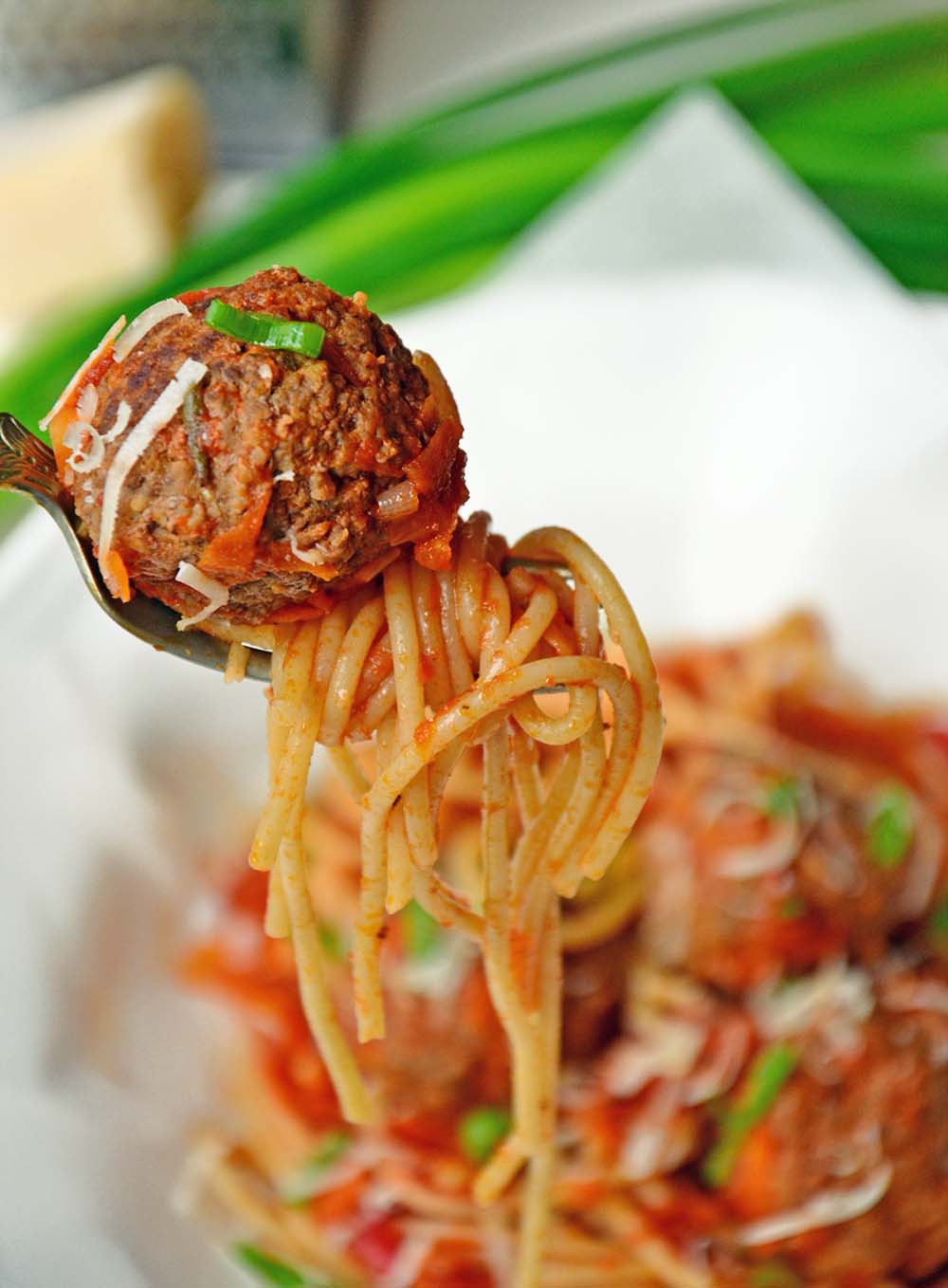 Spaghetti and meatballs