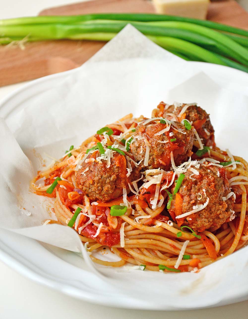 Spaghetti and meatballs