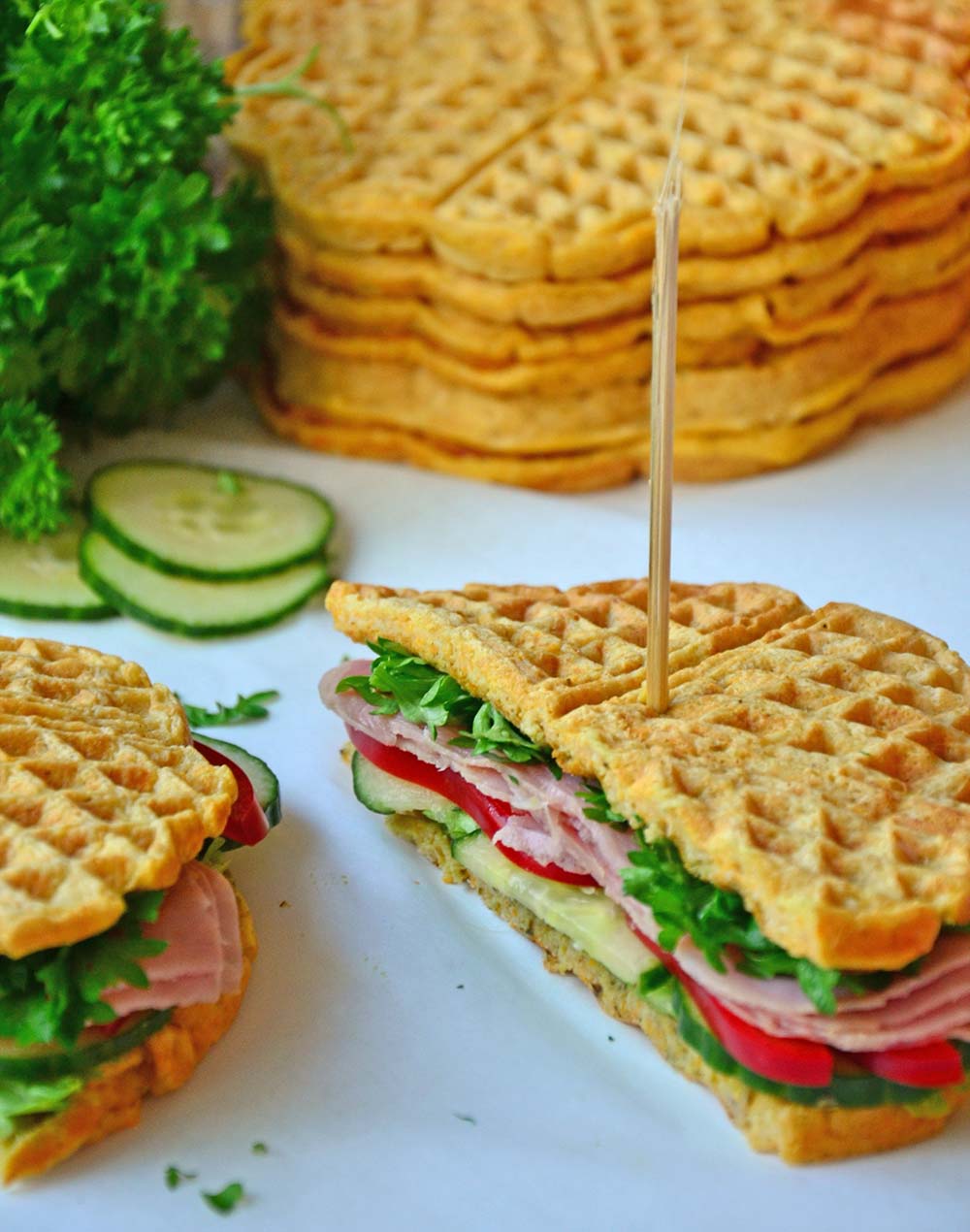 Sandwich waffles