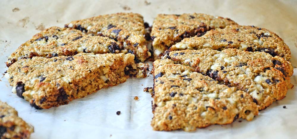 Healthy chocolate chip scones