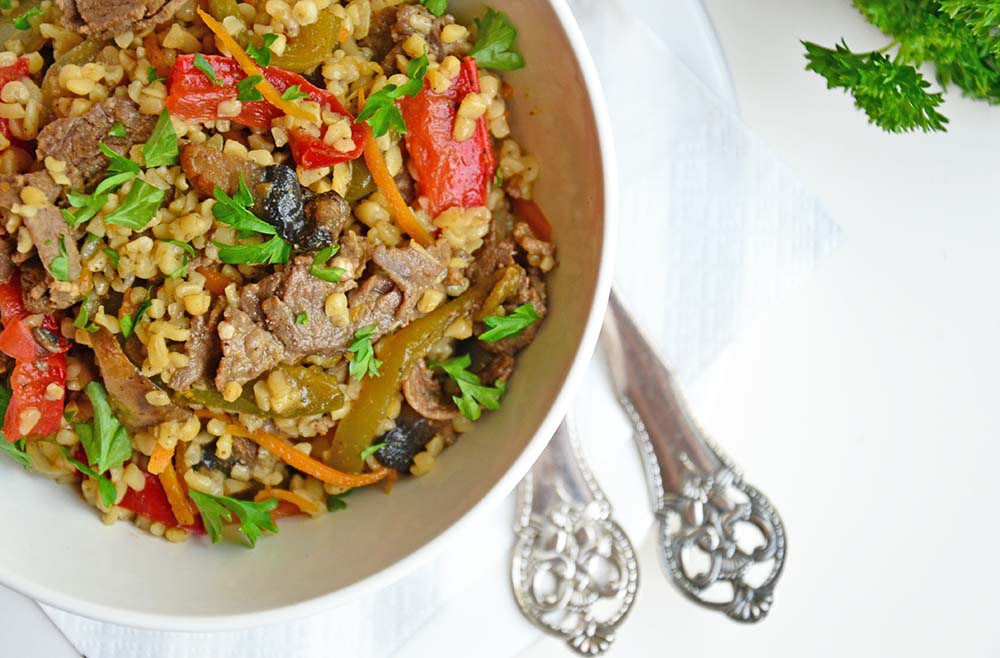 Beef stir fry with ginger sauce
