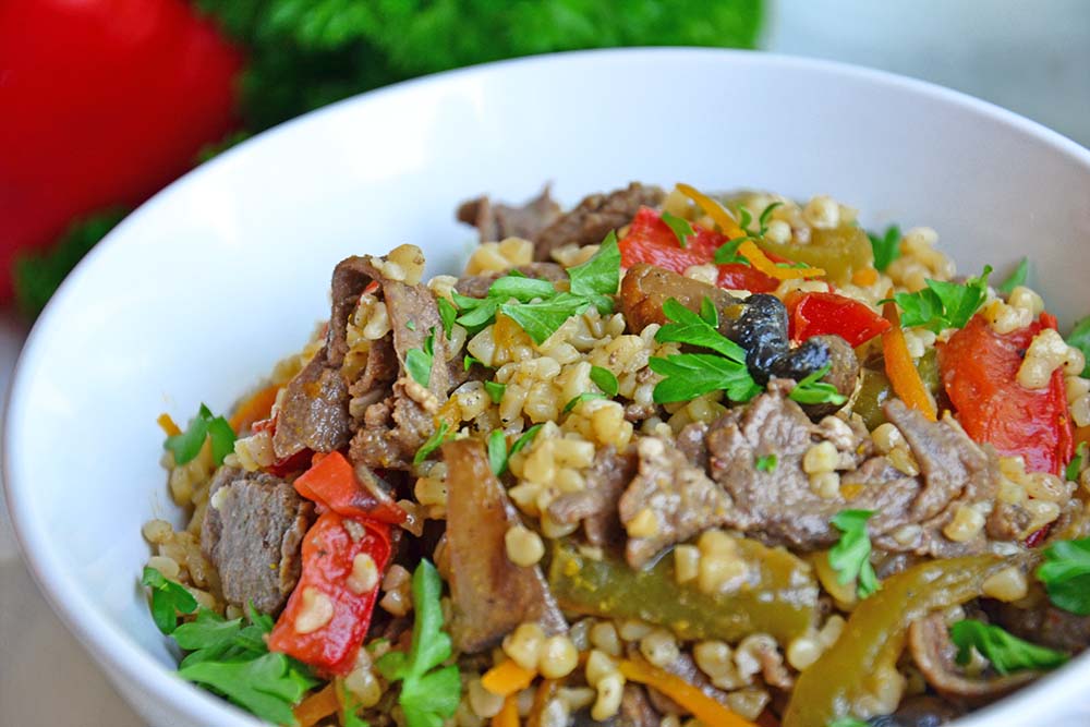 Beef stir fry with ginger sauce