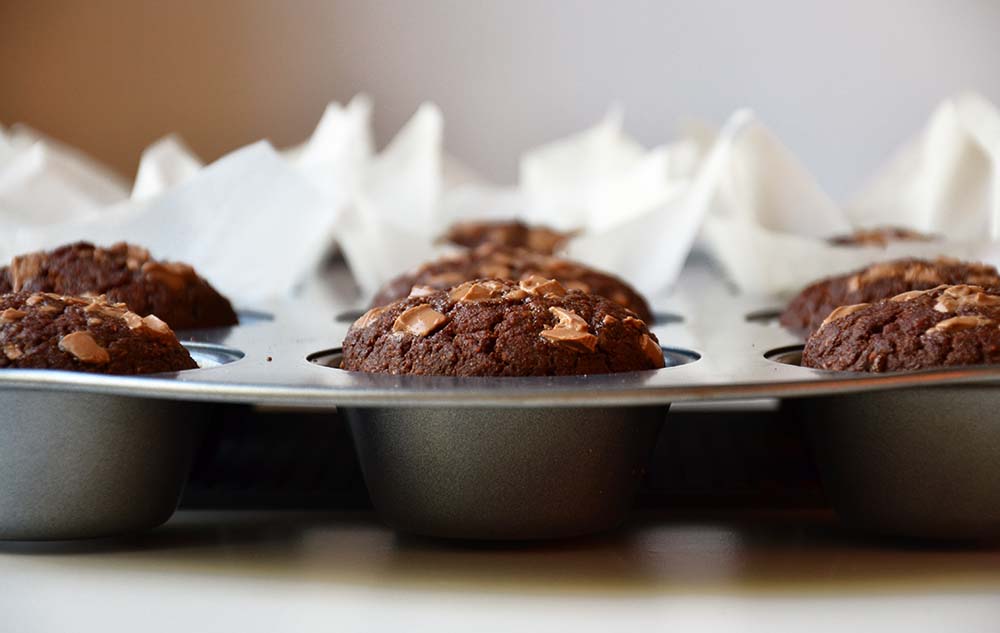 Double chocolate muffins