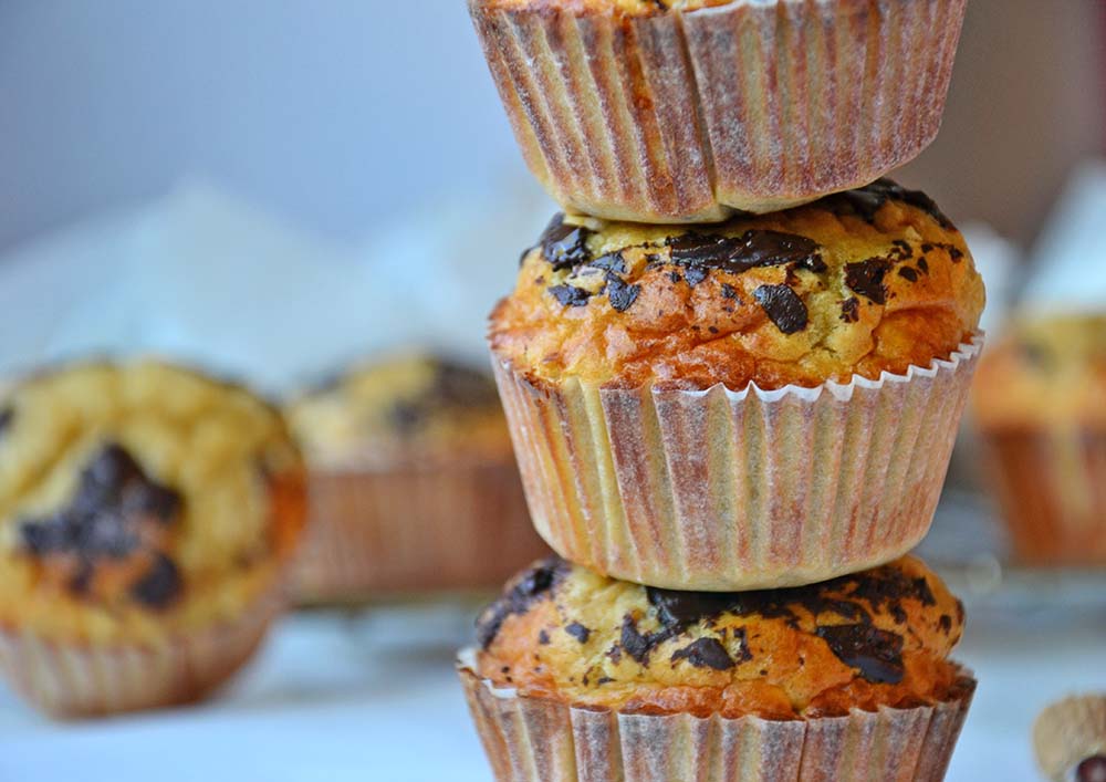 Peanut chocolate chip muffins