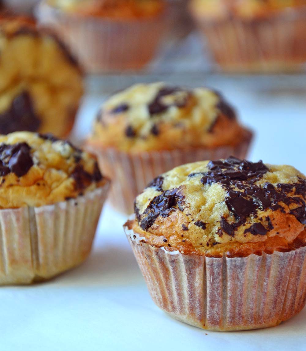 Peanut chocolate chip muffins