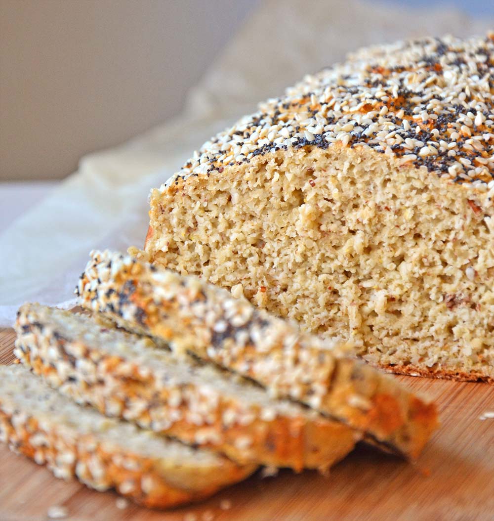 Whole grain oatmeal protein bread