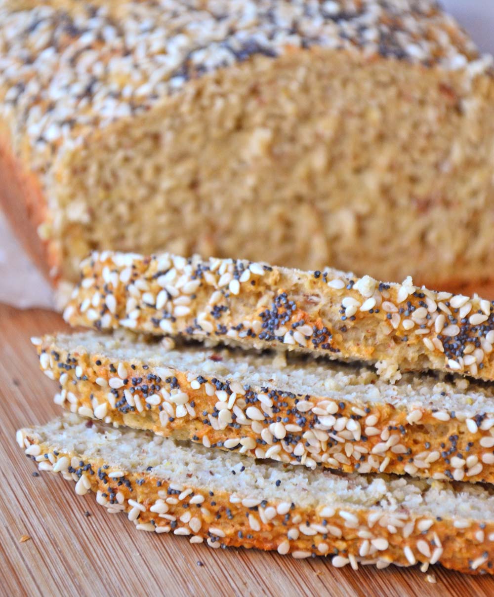Whole grain oatmeal protein bread