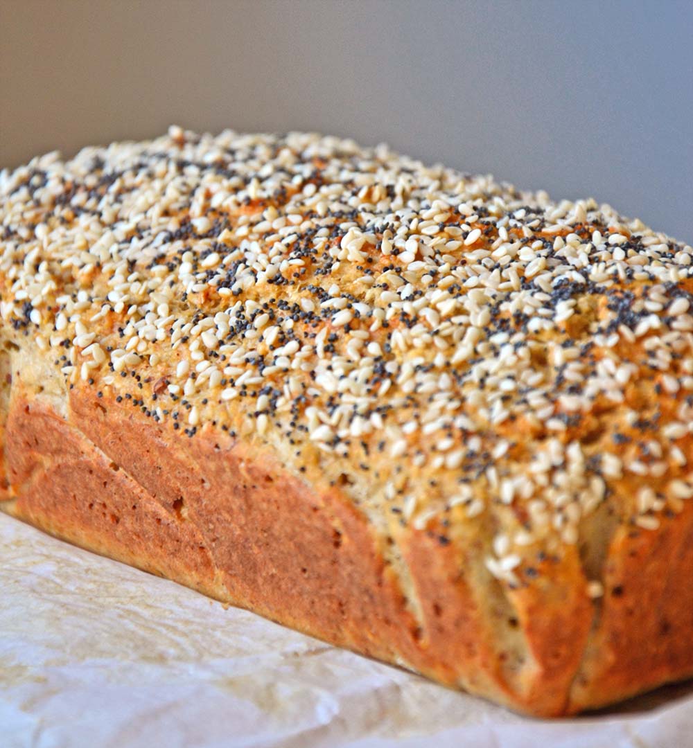 Whole grain oatmeal protein bread