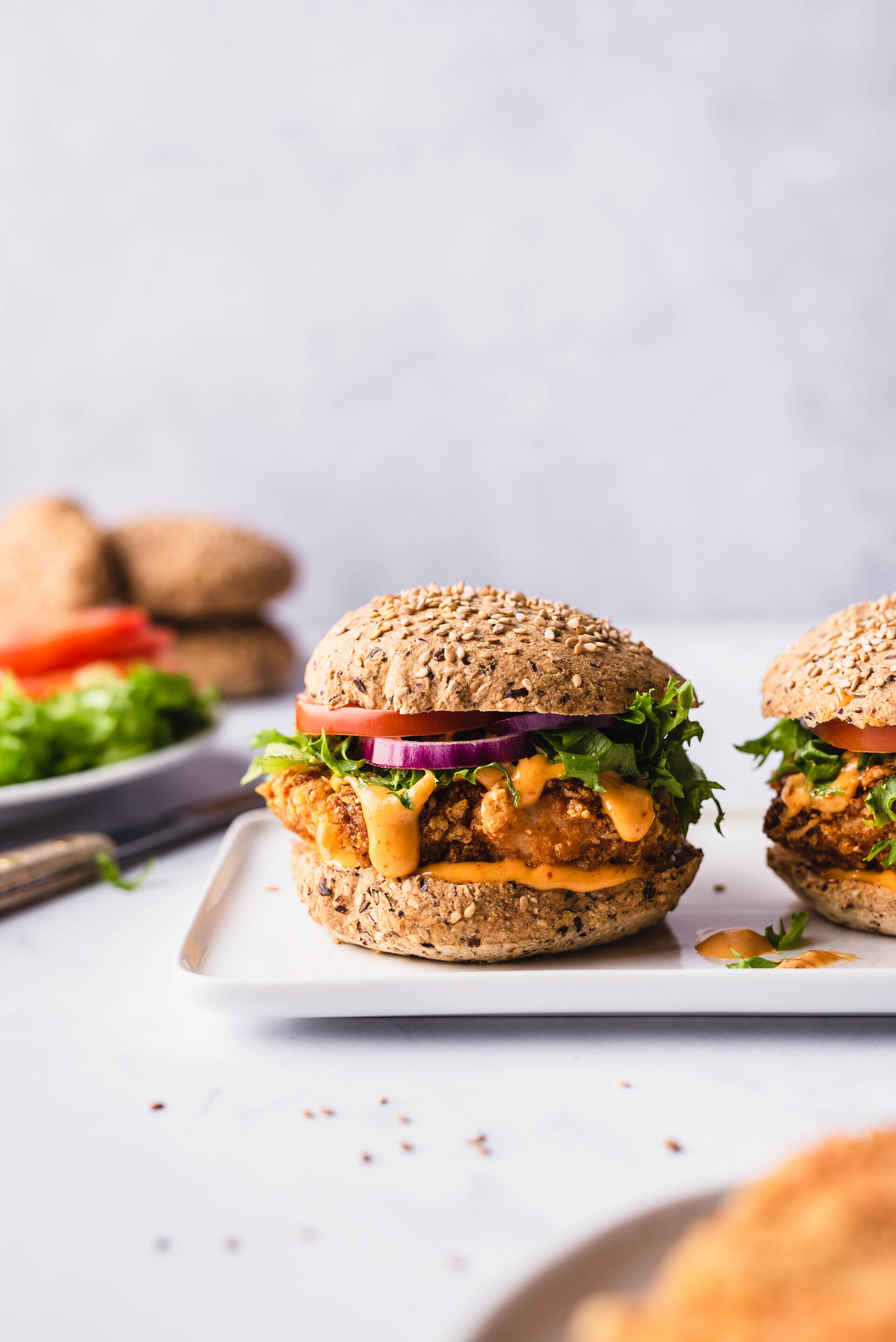 Crispy kyllingburger