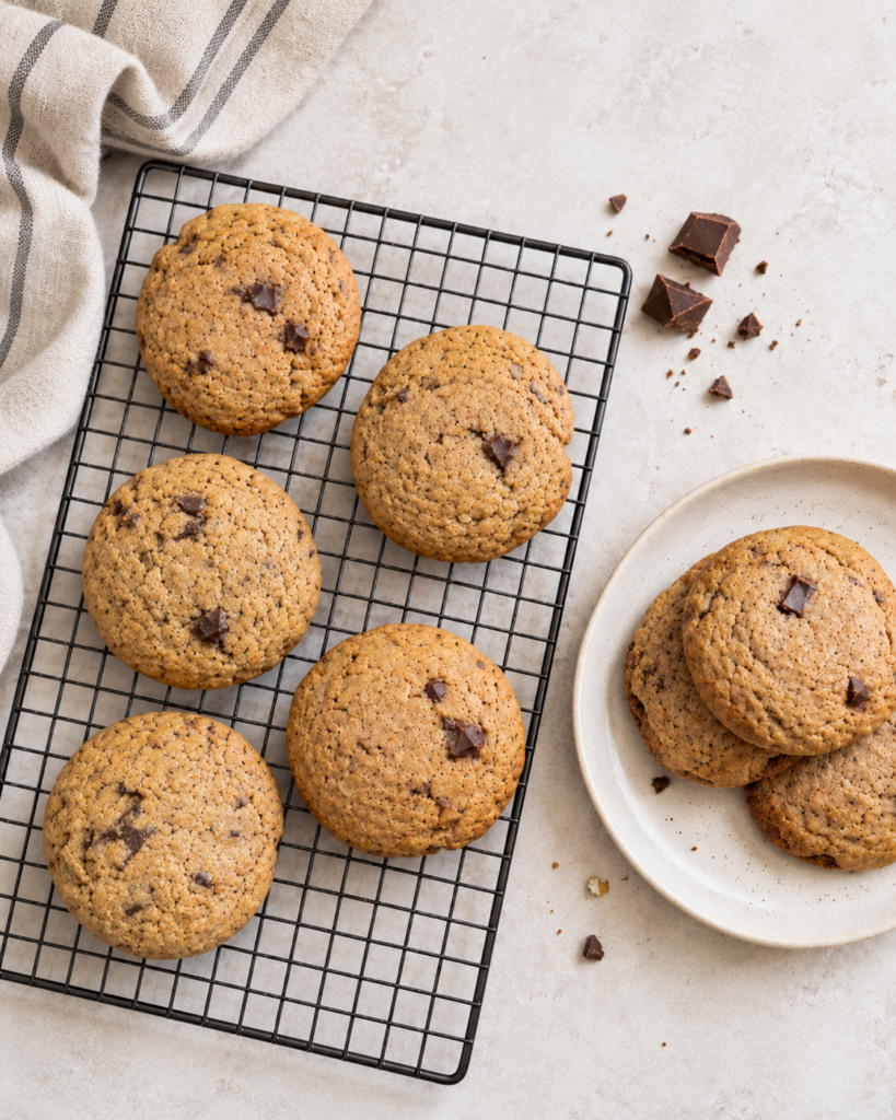 Cookies med havre og mørk sjokolade