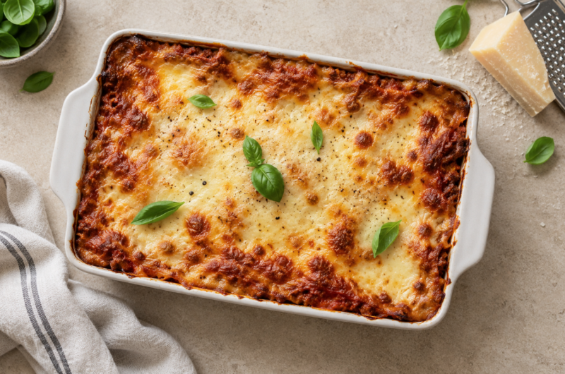 Klassisk lasagne med kjøttsaus og béchamelsaus