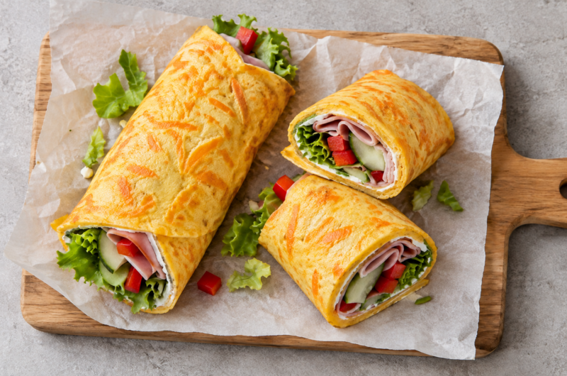 Omelettrull med gulrot og havre