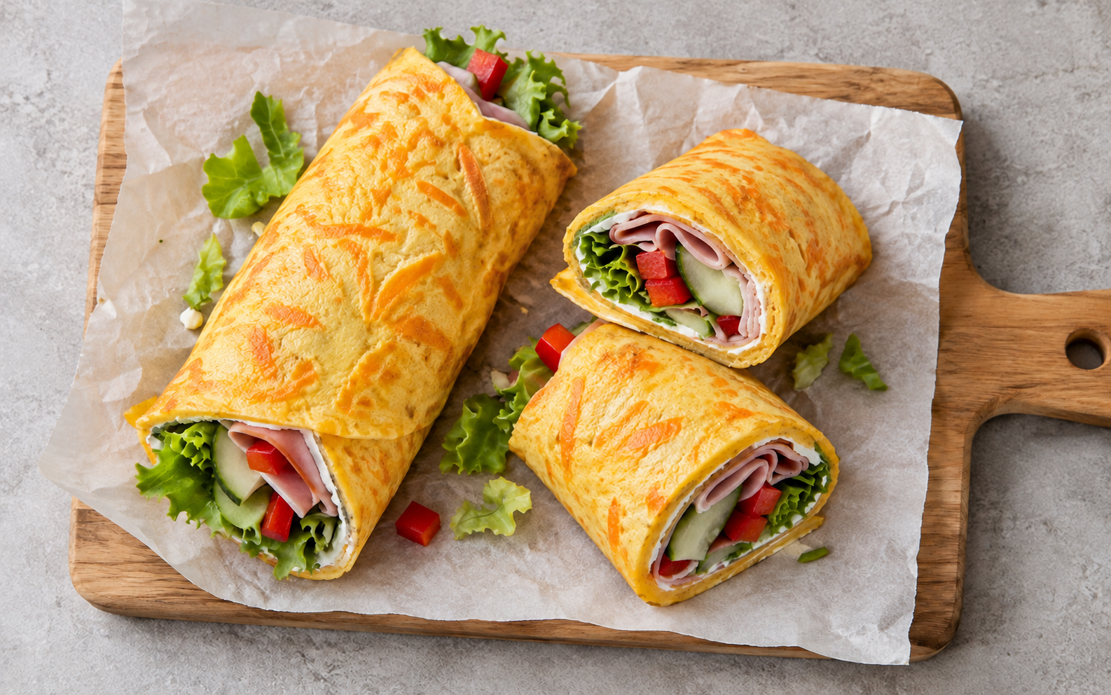 Omelettrull med gulrot og havre